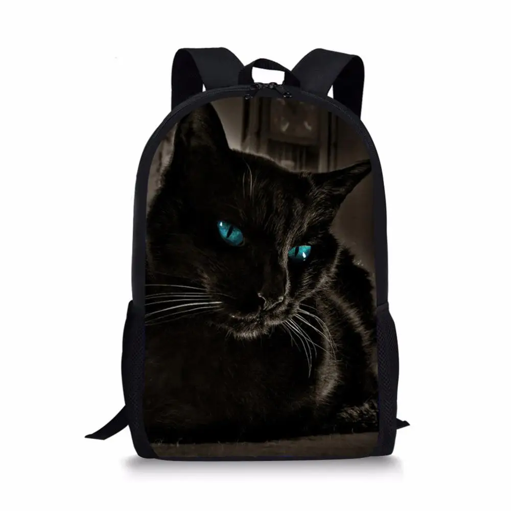HaoYun Children's School Bags Black Cats Pattern 3D Large Capacity Primary Student Bookbags Back to School Satchecl Schoolbags