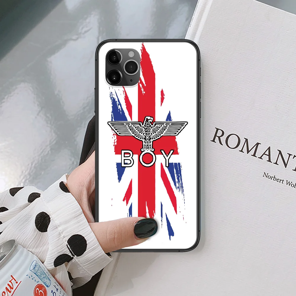 

Boys London Fashion Trend Brand Phone Case For IPhone 4 4s 5 5S SE 5C 6 6S 7 8 Plus X XS XR 11 12 Mini Pro Max 2020 black Cell