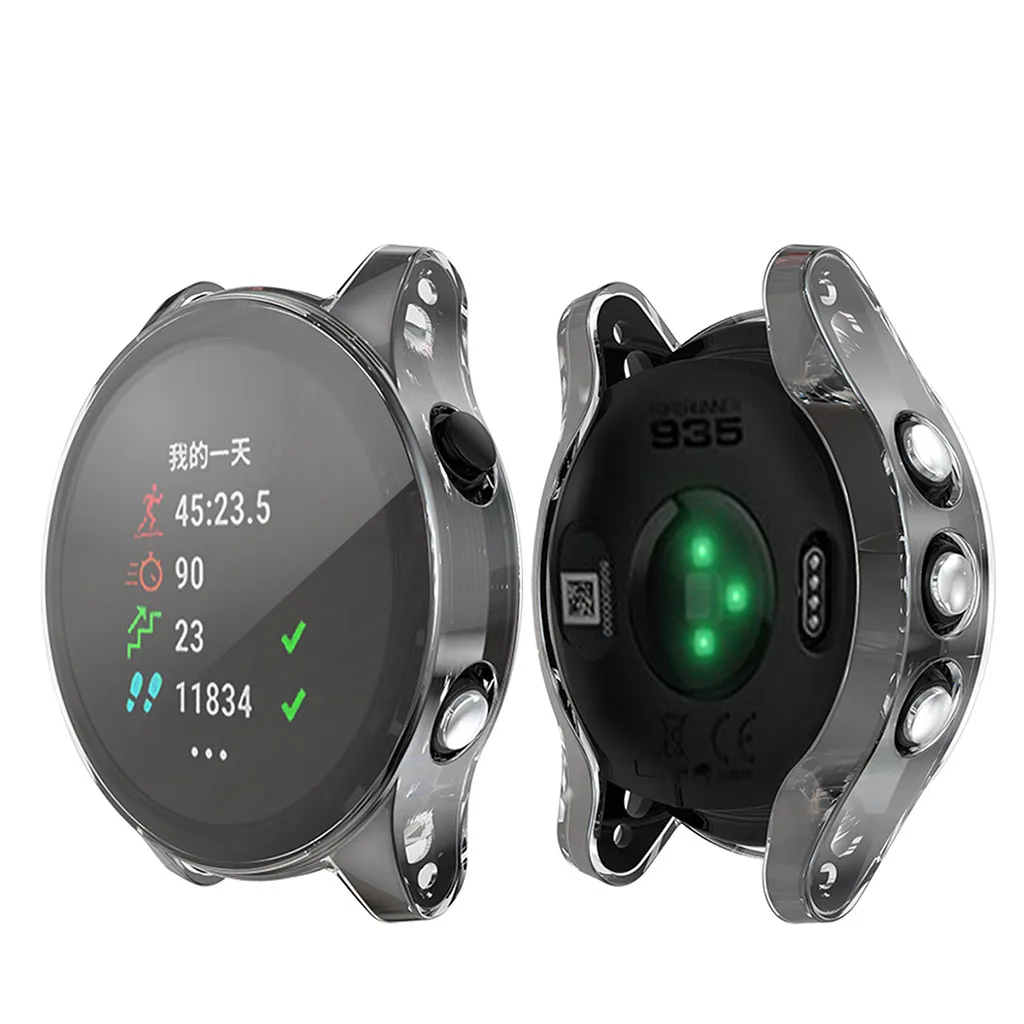 OTOKY Ultra-Slim Clear TPU Plating Protector Case Cover For Garmin Forerunner 945/935 Smart Watch Smartwatch watches | Наручные часы
