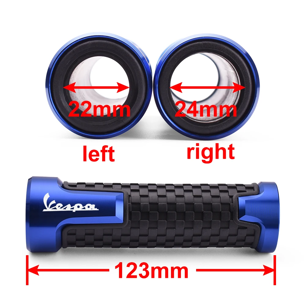 

Motorcycle Handlebar Grips CNC Rubber Handle Thruster Grips For Piaggio Vespa GTS GTV LX 60 125 250 300 PX 200 Primavera Sprint