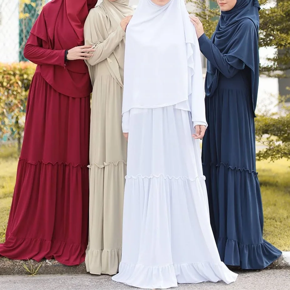 

Turkey Hijab Dresses Kaftan Abayas for Women Maxi Robe Femme Musulmans Longue Caftan Muslim Prayer Dress Islam Dubai Clothing