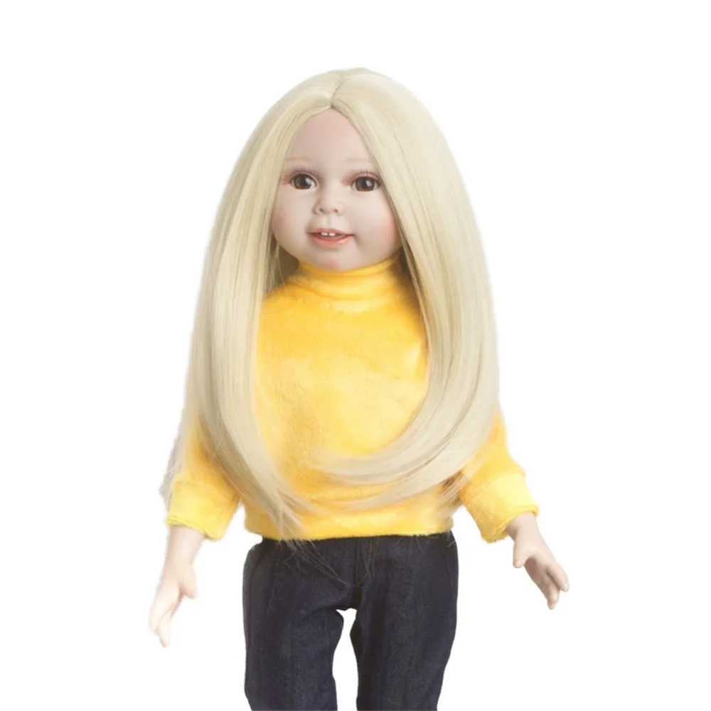

Factory Wholesale Hand Made Long Straight Doll Wig for 18 inch American doll