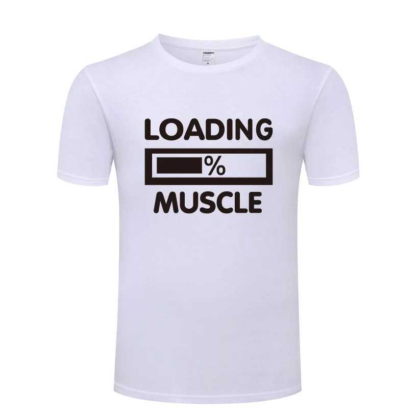 Loading Muscle Мужская футболка с надписью новинка хлопок короткий рукав забавная