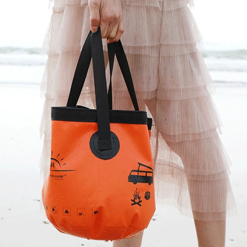 

10L 20L portable bucket water storage bag storage bag waterproof water bag fishing folding bucket