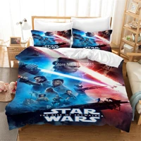 home fabric disney hit movie hot blood star wars pattern bedroom decor red black duvet quilt cover pillowcase adult teen bedding