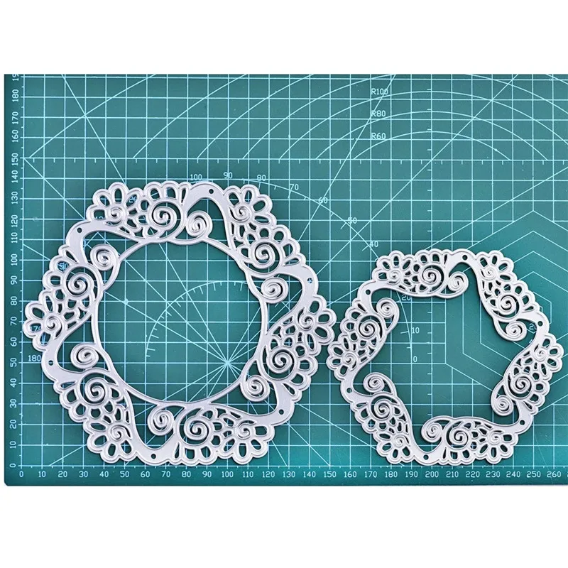 Naifumodo двойная круглая рамка металлические режущие штампы Скрапбукинг альбом