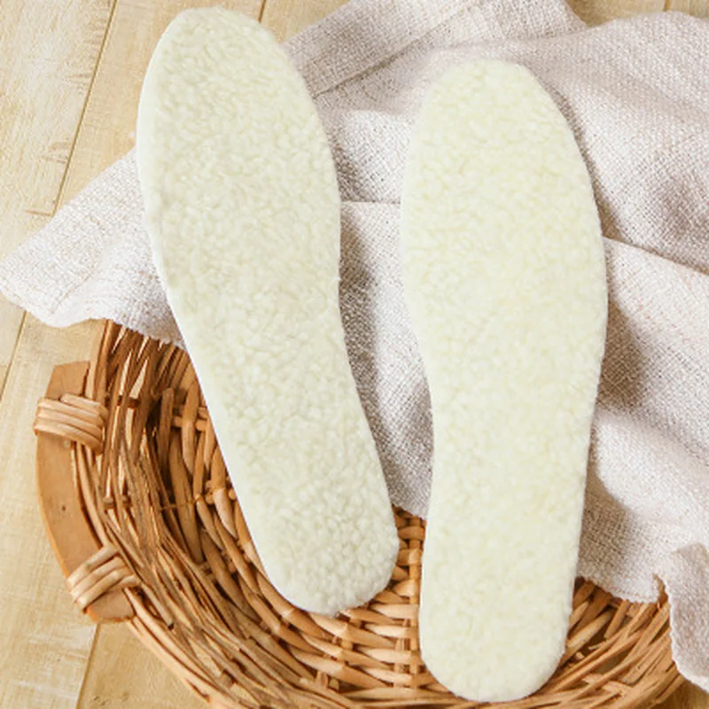 1 пара унисекс для мужчин и женщин зимняя теплая мягкая шерсть обувь стелька