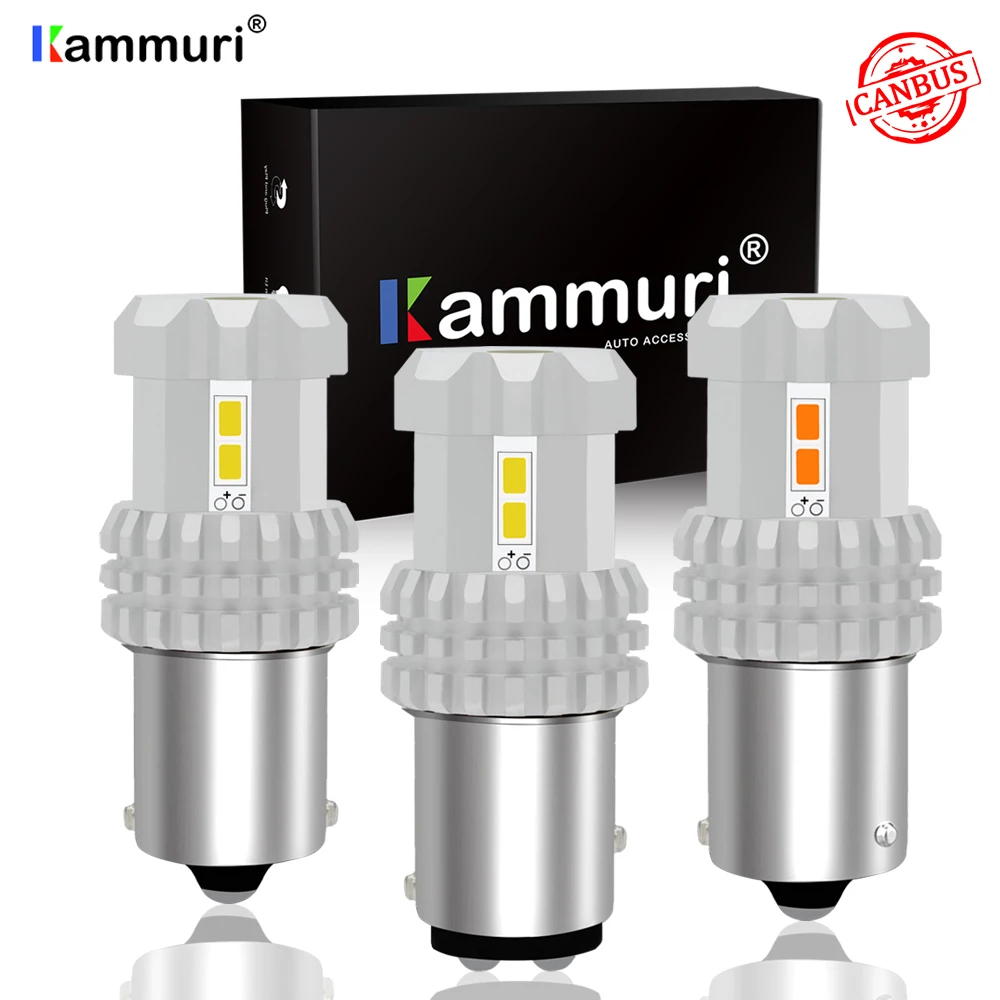 Kamuri Canbus P21W 1157 PY21W Автомобильный светодиодный 1156 BAU15S BA15S P21/5 W P21 5W led 12V автомобильный поворотный сигнал тормоза DRL свет белый желтый