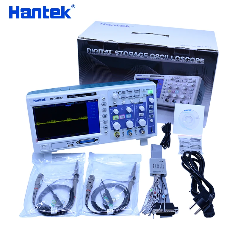 Hantek MSO5202D Digital Oscilloscope Portable 200MHz 2Channels Oscilloscopes USB Osciloscopio +16Channel Logic Analyzer | Инструменты