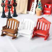 112 dollhouse decoration accessories 1 pc dolls house mini retro wooden rocking chair