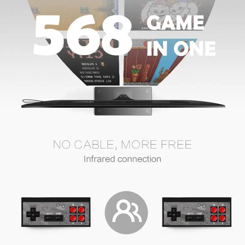Игровая консоль Y2 4K со встроенными 568 классическими играми мини ретро