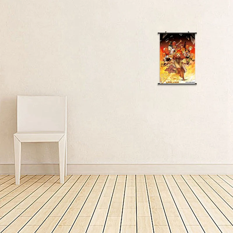 

The Promised Neverland Anime Scroll Painting Wall Poster Emma Norman Ray Isabella Anime Hanging Pictures Home Decor Poster