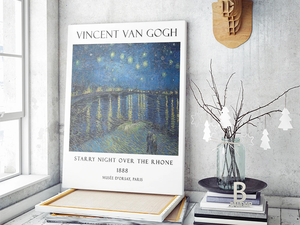 Ван Гога оливковая фотография Звездная ночь над Rhone выставочные плакаты галерея