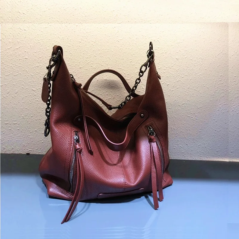 

Luxury Designer Handbags High Quality Women Bags Soft Genuine Leather Shoulder Bags For Ladies Casual Solid Zipper Crossbody Bag