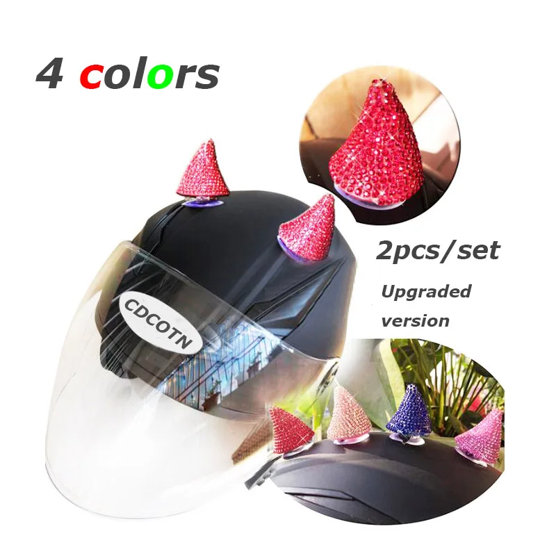 2 шт./компл. автомобильный мотоциклетный шлем Дьявол Рог Мотокросс на все лицо