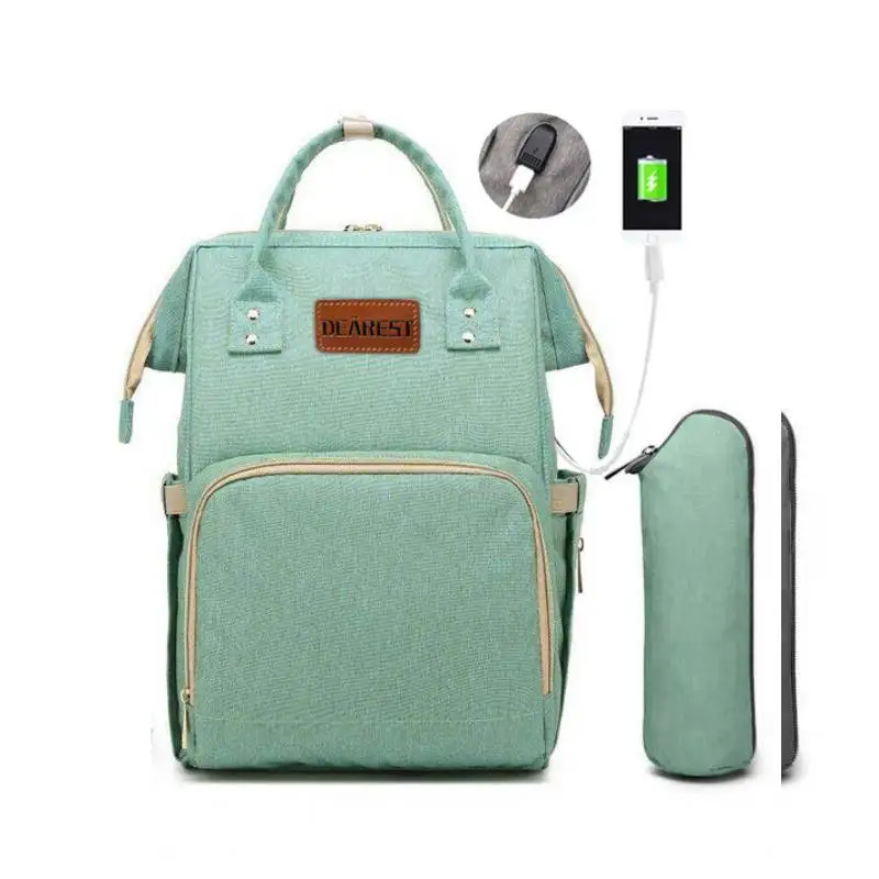 

Dearest usb mommy bag 2021 new Mother and baby backpack out 2021 new fashion portable shoulder large capacity multi-function