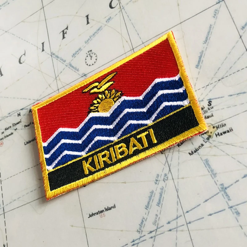 Нашивки KIRIBATI с национальным флагом повязка на руку вышитые нашивки и заколка