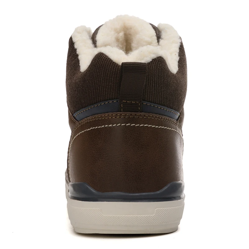 Ankle boots men black large size 11 winter shoes warm fur snow wear-resistant adult male tennis | Обувь