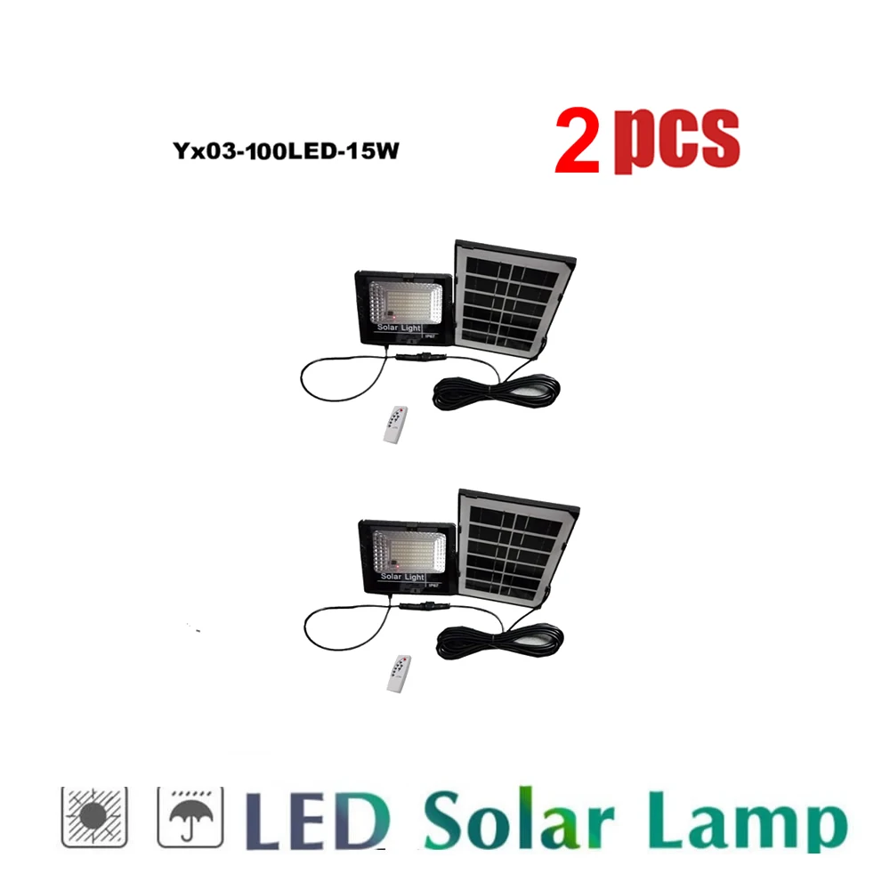 Inundação de Emergência ao ar Solar Lâmpada Holofote Leds Spotwall Escuro Livre Temporizador Remoto Interior Split Cabo Spotlight Inteligente 2 Pçs Luz