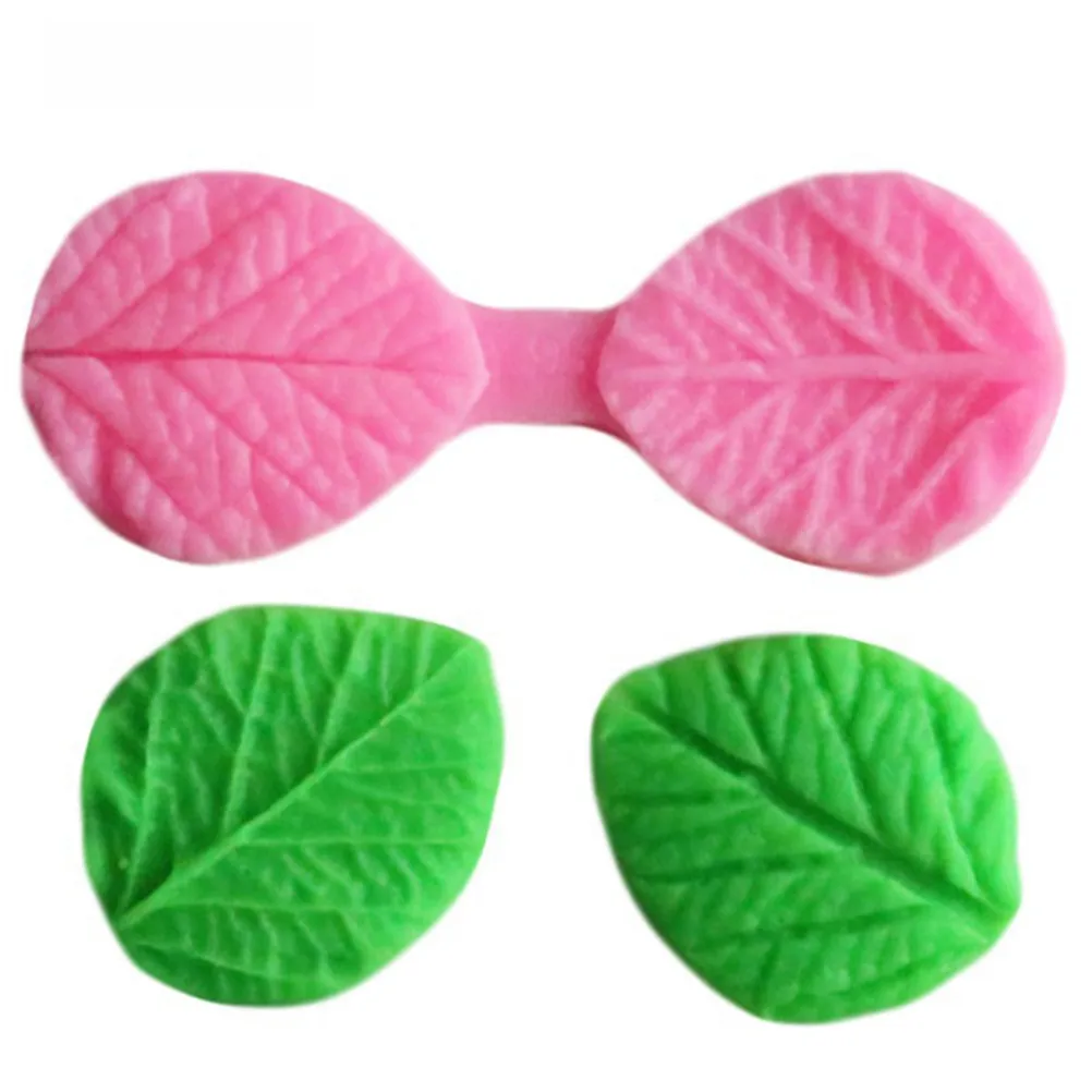 Силиконовая форма для торта с цветком и листьями шоколадная помадная Полимерная