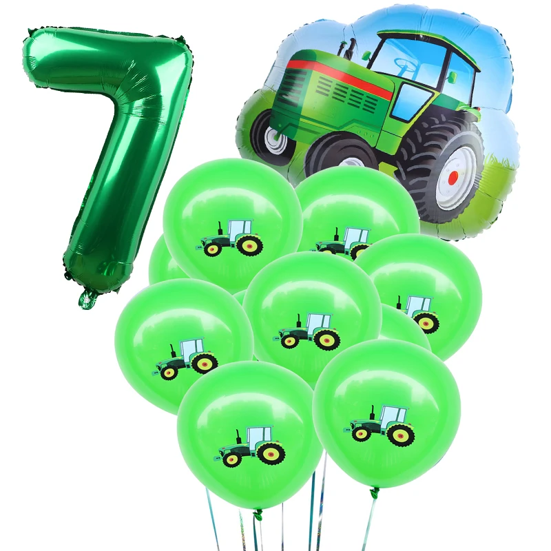 12 шт. в упаковке с изображением мультяшного автомобиля баллоны экскаватор