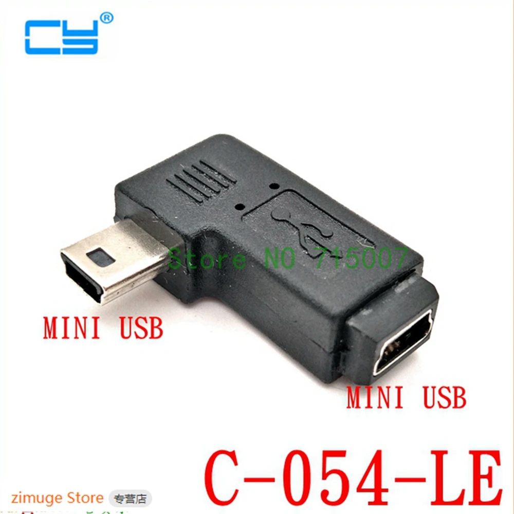 Микро-мини-usb 90 градусов левый/правый угловой Мини 5pin к micro usb адаптер для передачи
