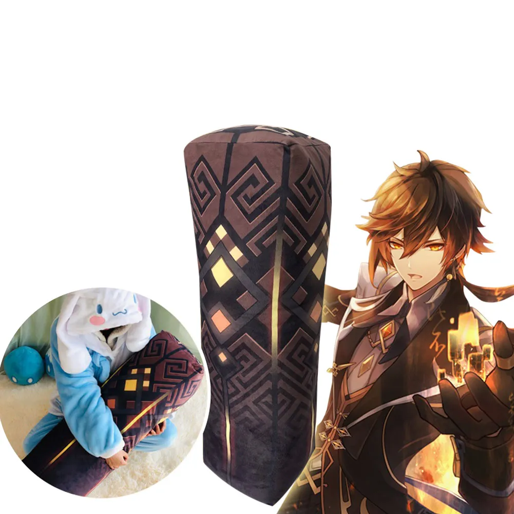 

Game Genshin Impact Zhongli Pillars Short Plush Doll Pillow Cute Toys Anime Sofa Cartoon Cushion Xmas Gifts 78CM