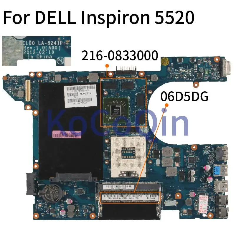 Для DELL Inspiron 15R 5520 7520 HD7670M материнская плата для ноутбука CN-06D5DG 06D5DG LA-8241P SLJ8C 216-0833000 DDR3 материнская плата для ноутбука