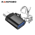 Переходник Ranipobo USB C на USB 3,0, адаптер Thunderbolt 3 Type-C, OTG кабель для Macbook pro Air Samsung S10 USB OTG