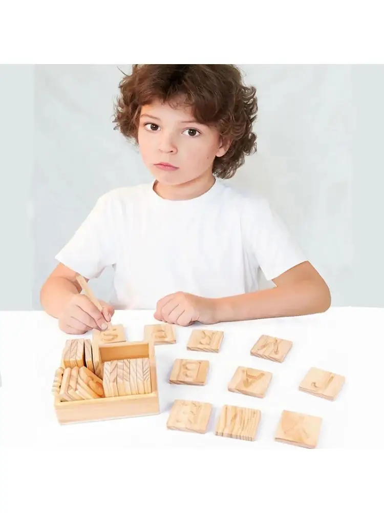 

Montessori Handwriting Alphabet Practice Board ABC Learning For 3-7 Year Old 23GD