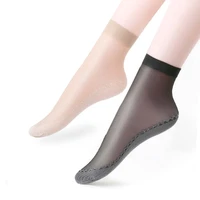 5 pairslot velvet silk womens socks cotton bottom soft non slip sole massage wicking slip resistant autumn sock high quality