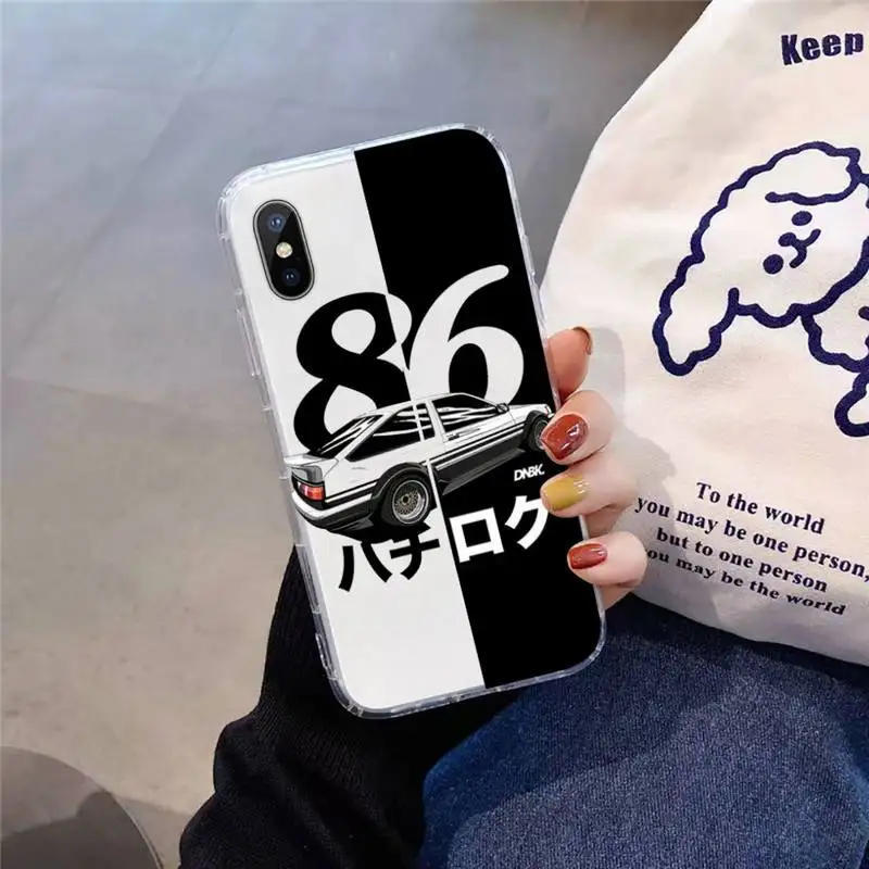 

Initial D car Japan anime movie Phone Case Transparent for iPhone 11 12 mini pro XS MAX 8 7 6 6S Plus X 5S SE 2020 XR