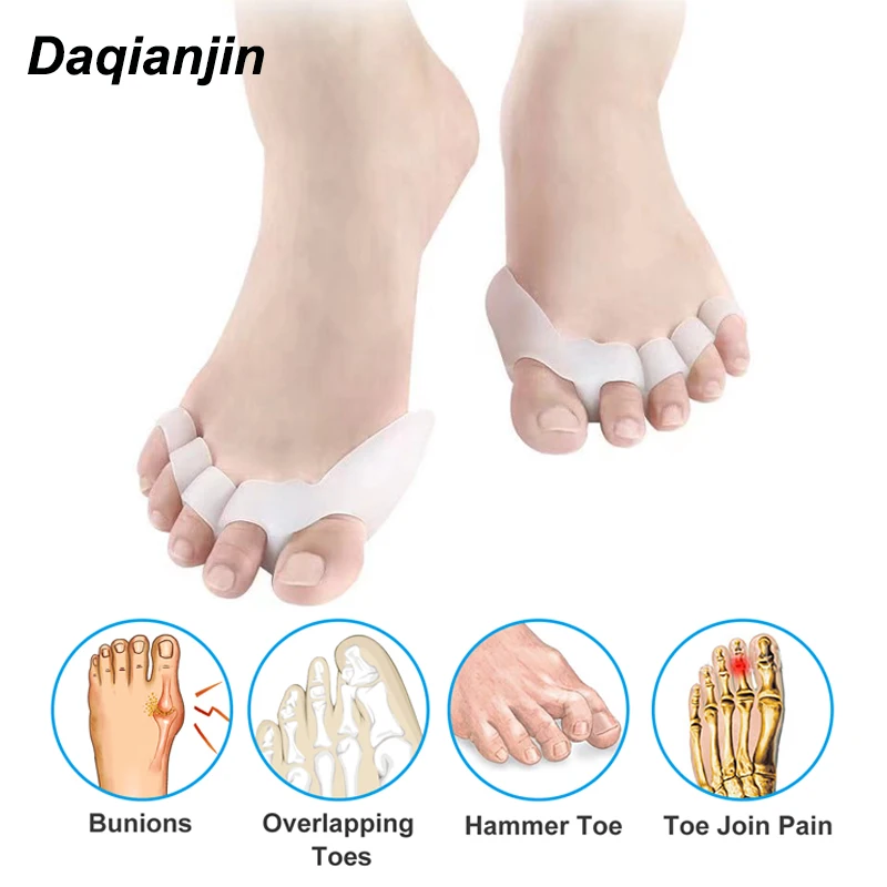 

Five Hole Toe Separator Gasket Orthopedics Products Correct Overlapping Shaped Toes Hallux Valgus Relieve Bunion Foot Care Tool