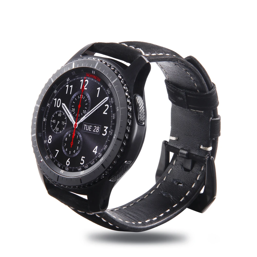 22 мм ремешок для часов Galaxy Watch 46 мм кожаный быстросъемный ремешок браслет для huawei Watch GT Amazfit GTR 47 мм Шестерня S3 ремни