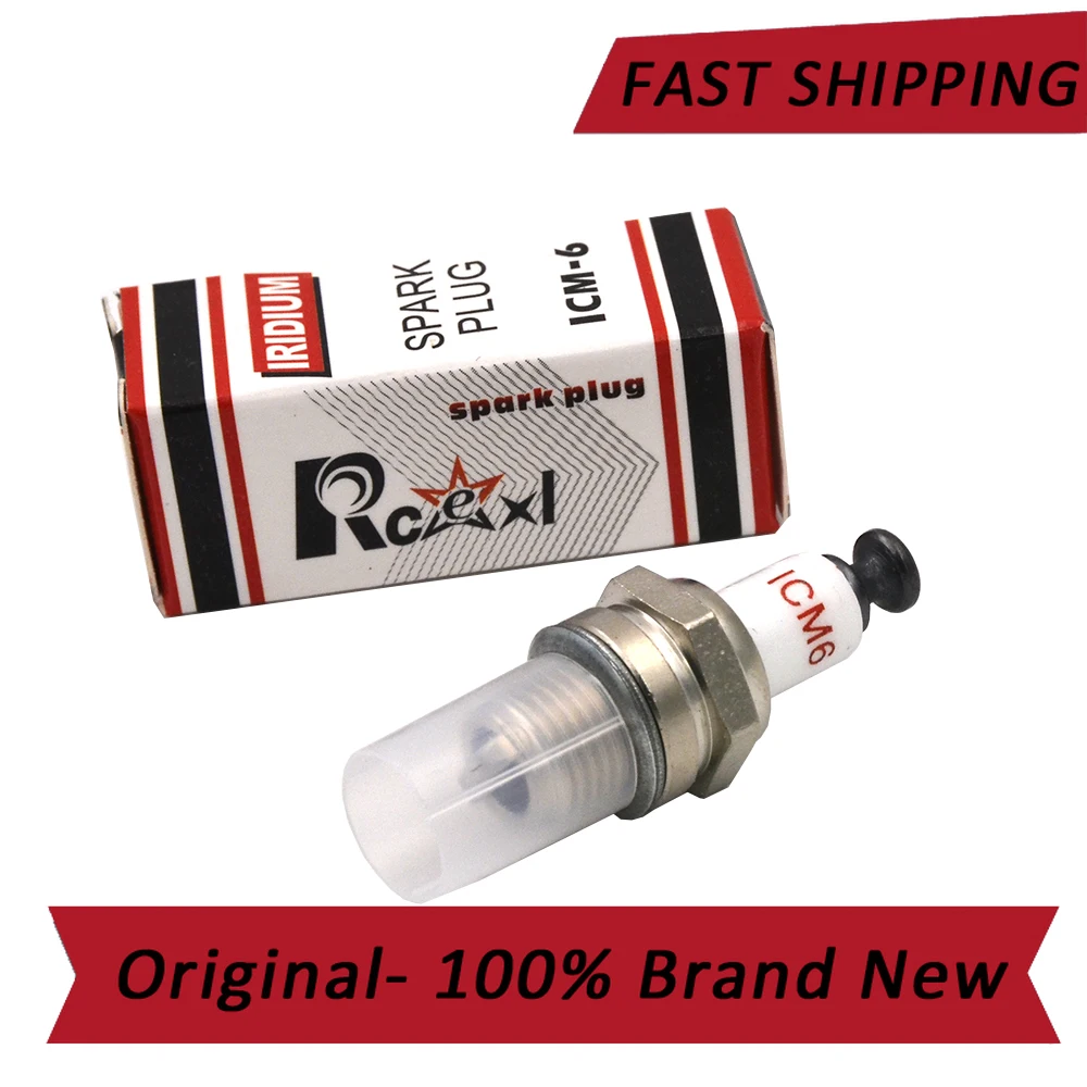 Rcexl ICM6 CM6 10mm иридиевая Свеча зажигания для газового двигателя DLE20/20RA/30/RA/40/55/55RA/60 DLE111