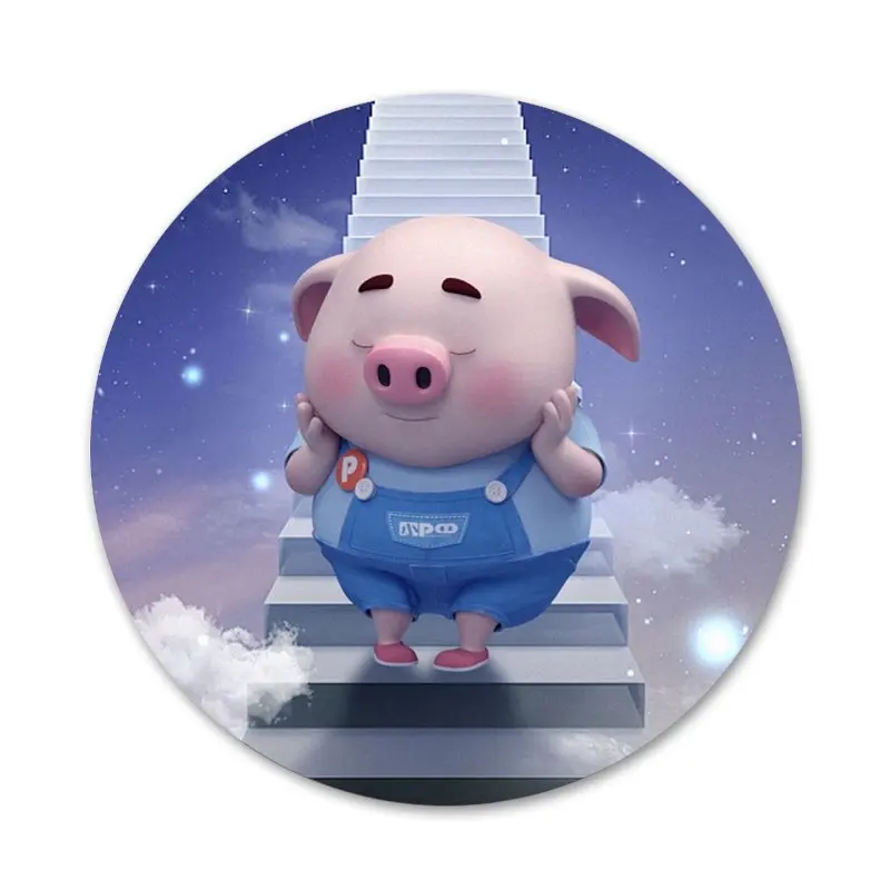 Милые Мультяшные значки свинки украшения броши металлические для одежды рюкзака