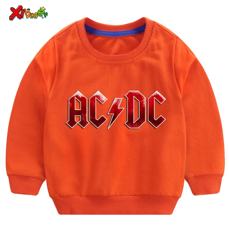 kids sweatshirts toddler boys sweatshirts autumn ACDC Kids fashion Sweatshirt white baby girl Cotton Pullover cute long sleeves
