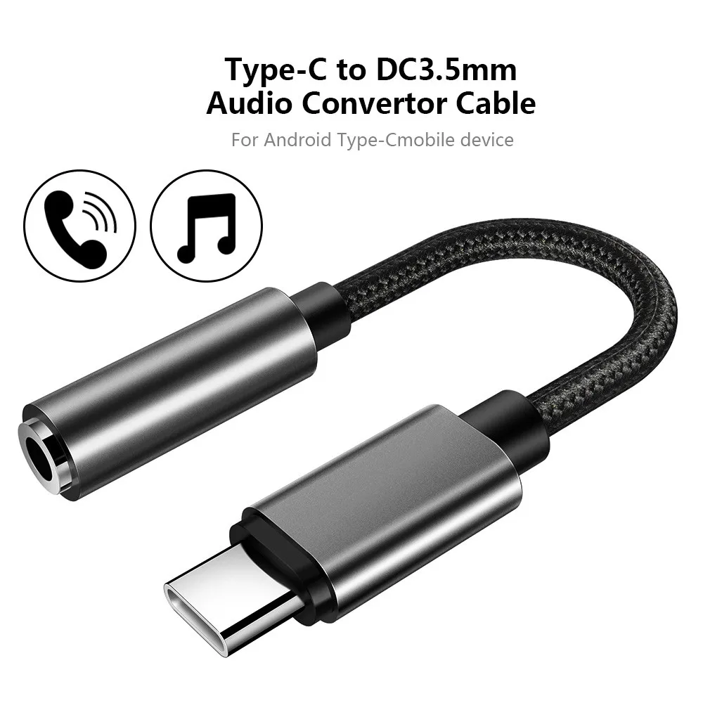 Type C 3,5 разъем для наушников USB C до 3,5 мм AUX Наушники Адаптер для huawei mate 20 P30 pro Xiaomi Mi 6 8 9 SE аудио кабель