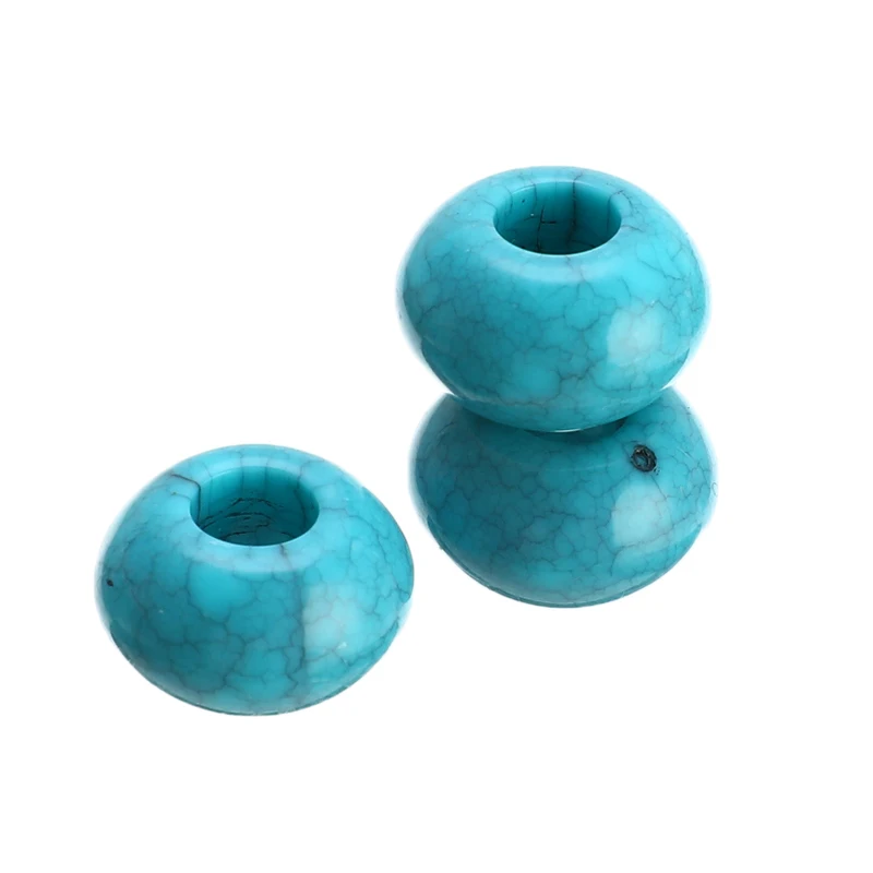 20 шт./лот 6 мм косички для волос дреды кольцо синяя косичка дредлоки манжеты