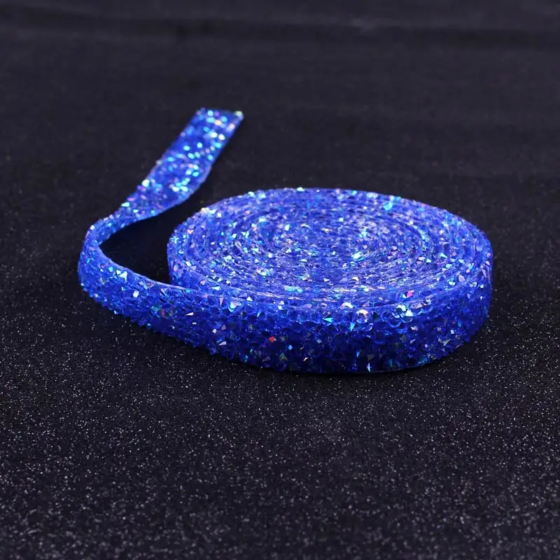 1 ярд Вышивание отделкой орнамент из кристаллов Стразы горячей фиксации Лента с