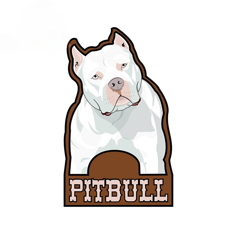 

For Pitbull Sticker Fine SUV Car Stickers Vinyl Car Wrap Fashion DIY Waterproof Custom Printing Walls Doors Yacht Decal 12*8cm