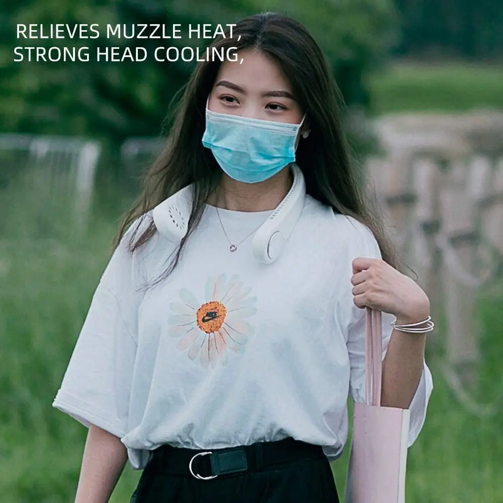 

2/4/10Pcs DHL Wearable Lazy Sports Halter Fan Mini Hanging Neck Fan USB Rechargeable Cover Halter Sports Fan Air Cooler Outdoor