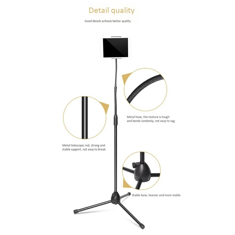 Triple-cornered Stand Floor-Mounted Mobile Phone Standing Hose Tripod for Live Broadcast Watching TV Video | Электроника