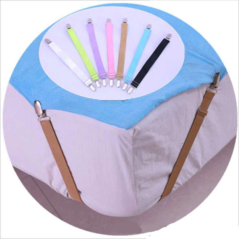 4 Угловые длинные регулируемые эластичные держатели для простыни зажимы матраца