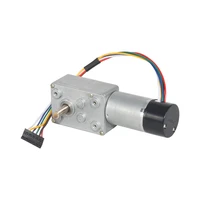 dc gear motor 12v 3 200rpm with hall encoder high torque dc electric worm gear encoder motor with dust cover for diy hobby