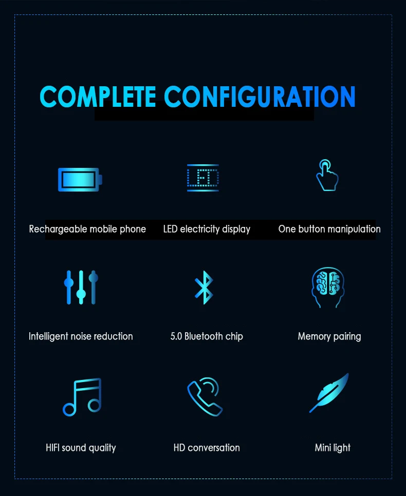 Беспроводные Bluetooth-наушники со светодиодным дисплеем беспроводные наушники для