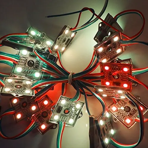 60 шт. WS2801 IC RGB светодиодный пиксельный модуль квадратный IP68 Водонепроницаемый 5050