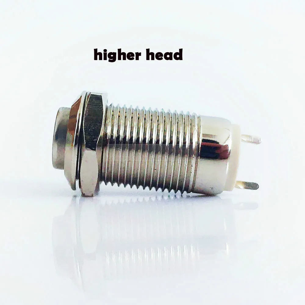 Металлический кнопочный переключатель с панельным отверстием плоская Высокая