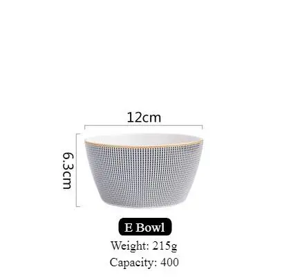 Геометрические узоры керамическая Салатница Европейский стиль контейнер для