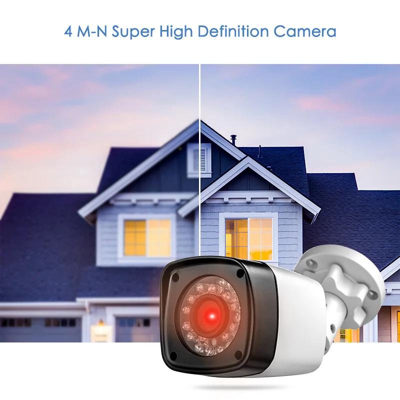 Fuers обновление 4 шт. HD 4M N 4CH AHD DVR камера видеонаблюдения Комплект системы